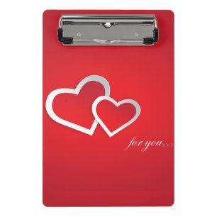 For You Valentine's Day Hearts Design-21987 Mini Clipboard