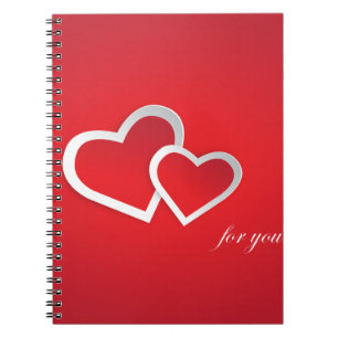 For You Valentine's Day Hearts Design-21987 Notebook