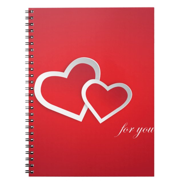 For You Valentine's Day Hearts Design-21987 Notebook (Front)