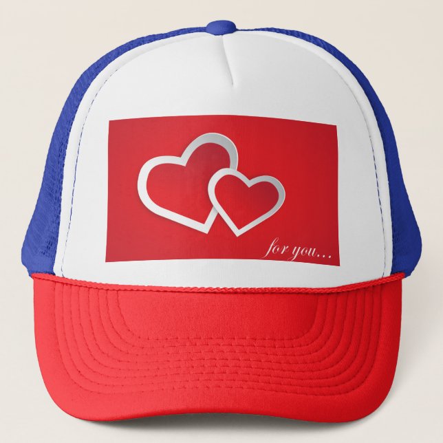 For You Valentine's Day Hearts Design-21987 Trucker Hat (Front)