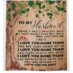 For Your Awesome Husband, Husband Birthday Gift Shower Curtain