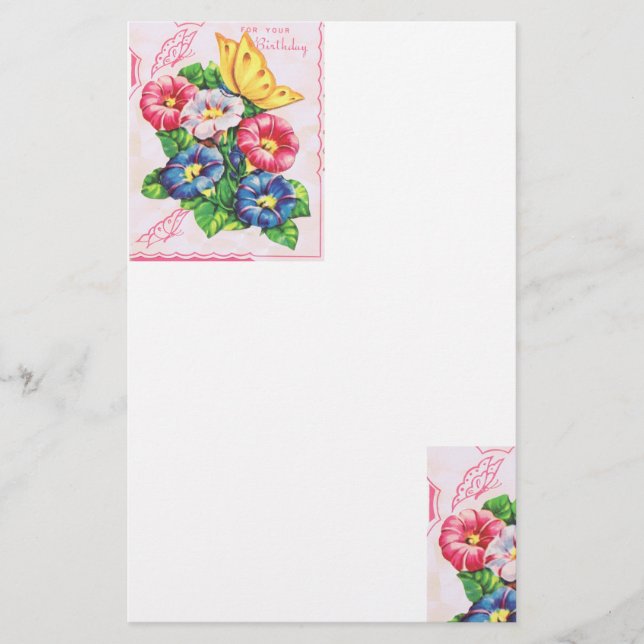 For Your Birthday Stationery (Front)