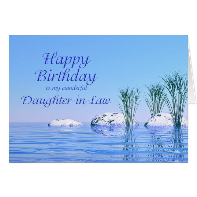 For your daughter-in-law, Spa Like, Blue Birthday (Front Horizontal)