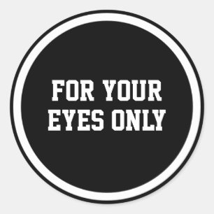 For your eyes only office envelope seal black