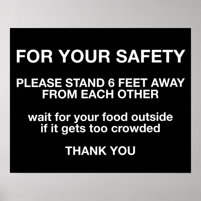 For Your Safety Poster (Front)