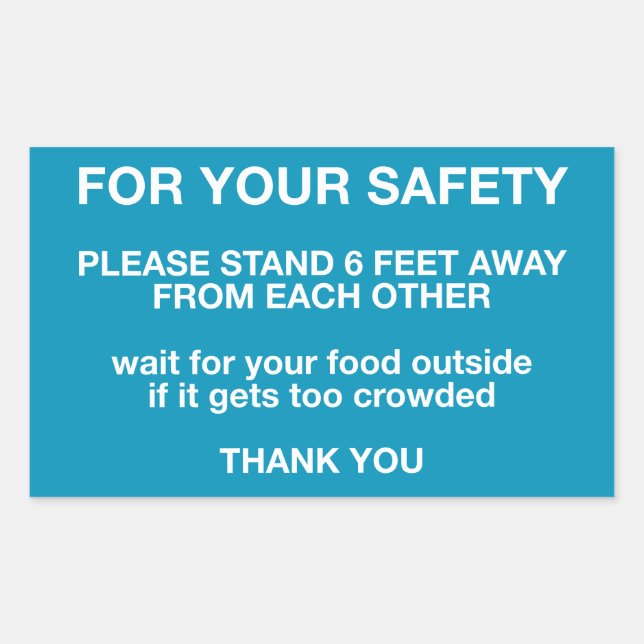 For Your Safety Rectangular Sticker (Front)
