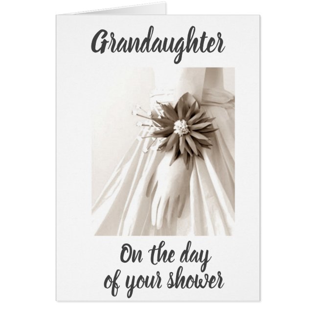 "FOR YOUR SHOWER FOR A  **SPECIAL GRANDDAUGHTER** (Front)