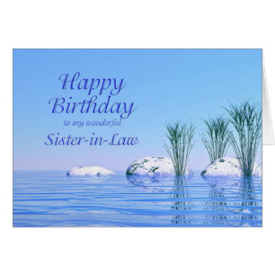 For your Sister-in-Law, a Spa Like, Blue Birthday