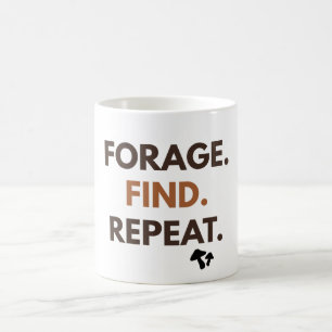 Forage Find Repeat Mushroom Foraging Two-Tone Coff Coffee Mug