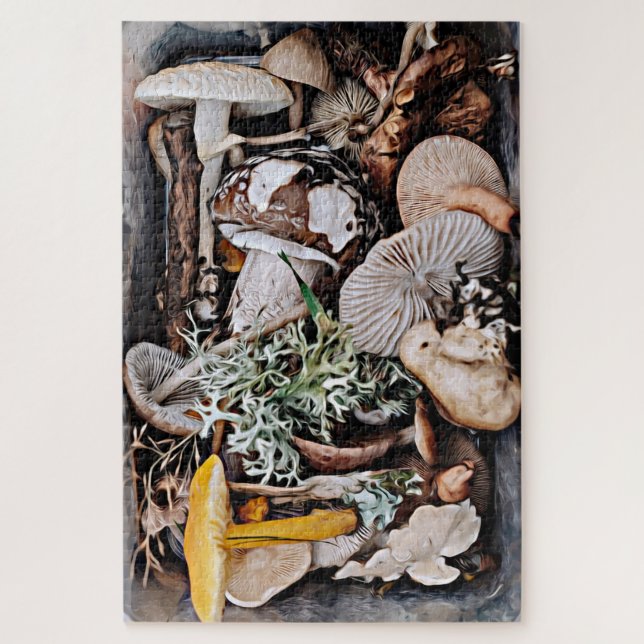 Foraged wild mushrooms jigsaw puzzle (Vertical)