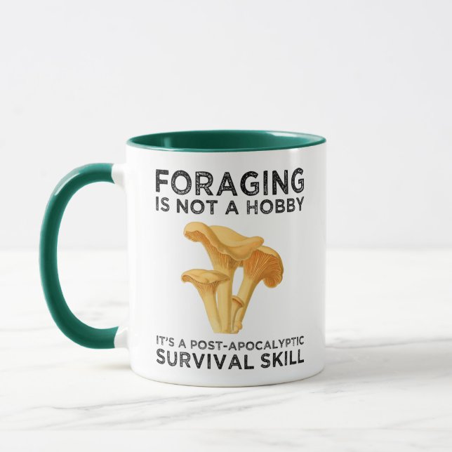 Foraging Is Not A Hobby Chanterelle Mushroom Mug (Left)