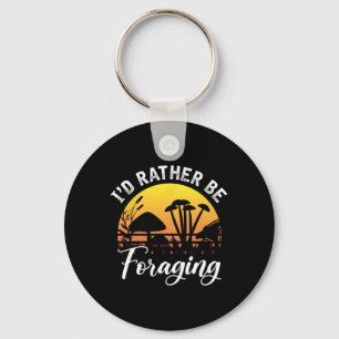 Foraging Mushroom Hunting Forest Outdoor Activity Key Ring