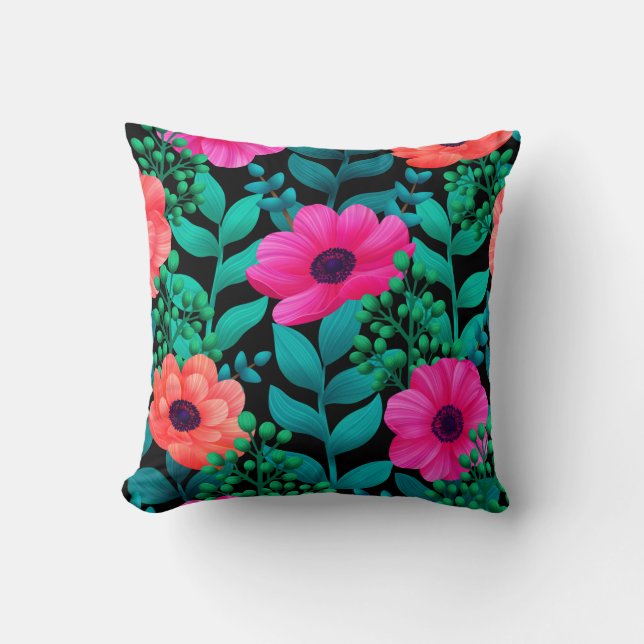 Foral And Glamour Seamless Pattern Natural Spring  Cushion (Front)