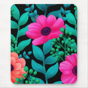 Foral And Glamour Seamless Pattern Natural Spring Mouse Pad