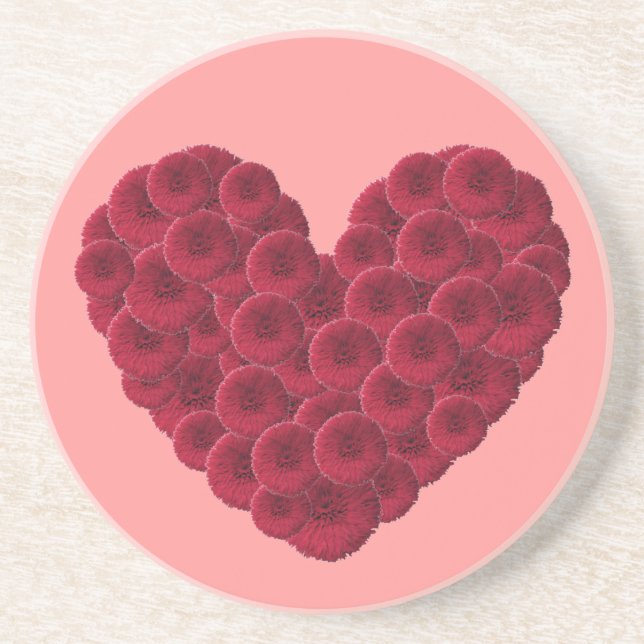 Foral Heart Coaster (Front)