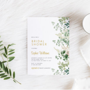 Forast Greenery Bridal Shower Invitation