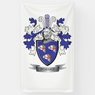 Forbes Family Crest Coat of Arms Banner