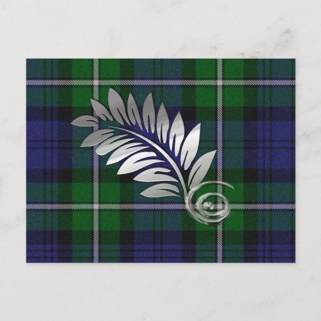 Forbes Plaid & Fern Save The Date Postcard (Front)