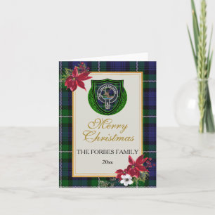 Forbes Scottish Clan Tartan & Crest Card