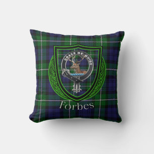 Forbes Scottish Clan Tartan & Crest Cushion