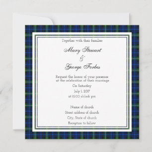Forbes Scottish Wedding Square Invitation
