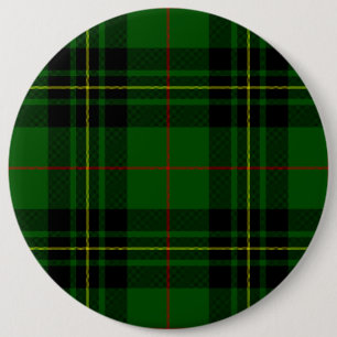 Forbes tartan green black plaid 6 cm round badge