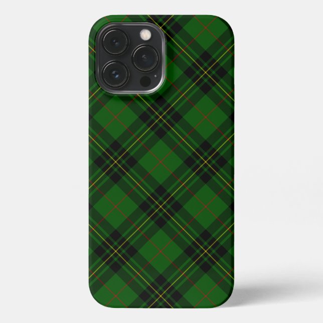 Forbes tartan green black plaid iPhone case (Back)