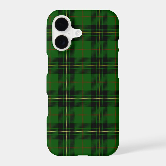 Forbes tartan green black plaid iPhone case (Back)