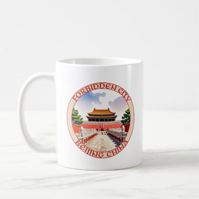 Forbidden City Beijing China Coffee Mug (Left)