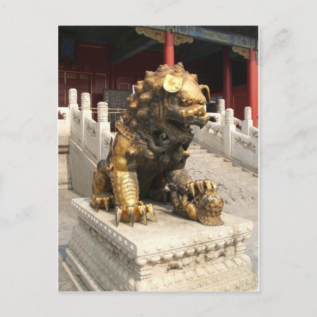 Forbidden City Bronze Lion Postcard (Front)