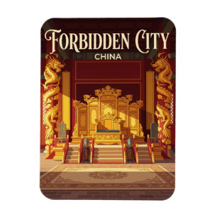 Forbidden City Hall of Supreme Harmony Throne Room Magnet