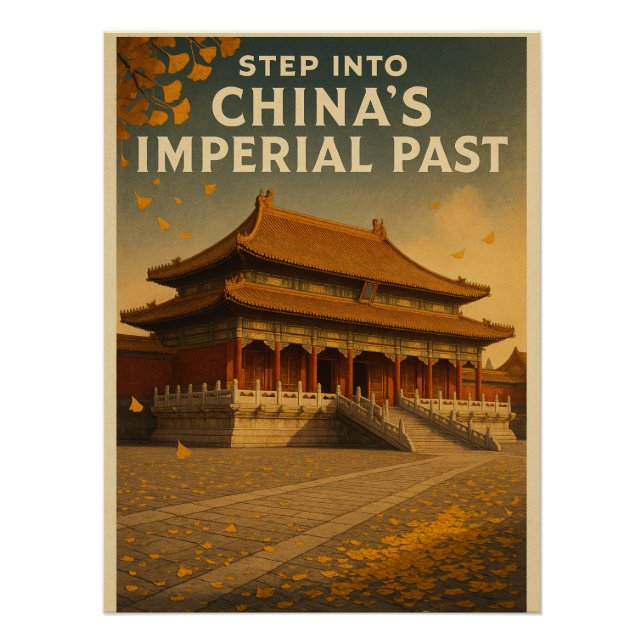 Forbidden City in Beijing during autumn Poster (Front)
