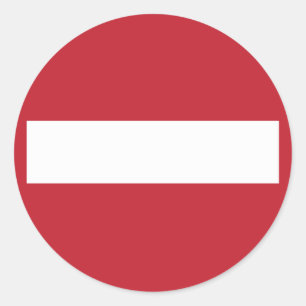 Forbidden ! classic round sticker