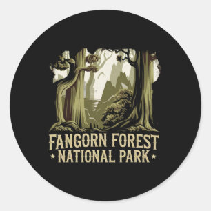 Forbidden Fangorn Forest National Park Bookworms H Classic Round Sticker