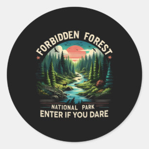 Forbidden Forest National Park Enter Hiking Campin Classic Round Sticker