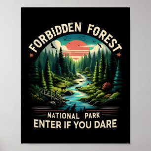 Forbidden Forest National Park Enter Hiking Campin Poster