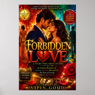 Forbidden Love Wall Art Poster – Romantic Dark Aes