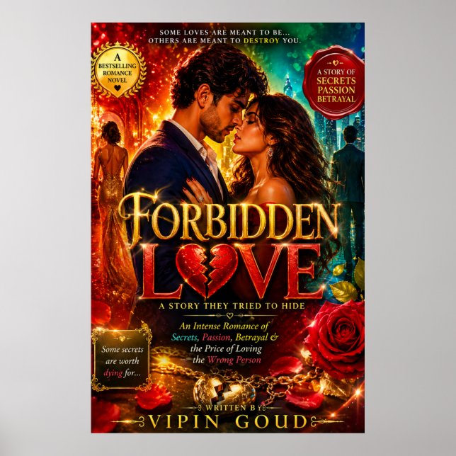 Forbidden Love Wall Art Poster – Romantic Dark Aes (Front)