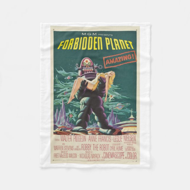 Forbidden Planet Monster Movie Blanket (Front)