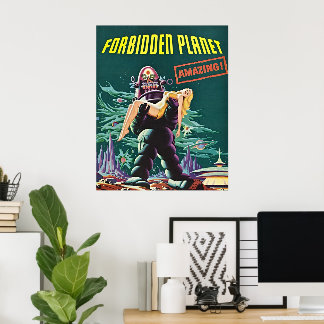 Forbidden Planet Vintage Sci-Fi Movie Poster