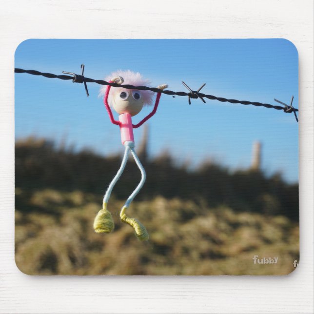 Force Fubby patser to Barbed wire. Mouse Pad (Front)