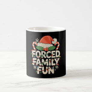 Forced Family Fun Christmas Santa Hat Xmas Holiday Coffee Mug