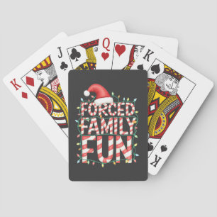 Forced Family Fun Funny Family Matching Outfit Playing Cards
