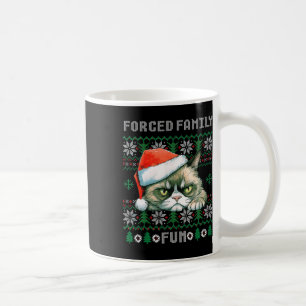 Forced Family Xmas Fun Funny Cat Lover Men Women C Coffee Mug