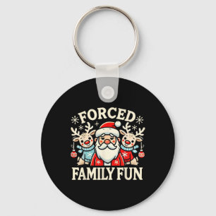 Forced Fun Family Sarcastic Christmas Funny Santa Key Ring