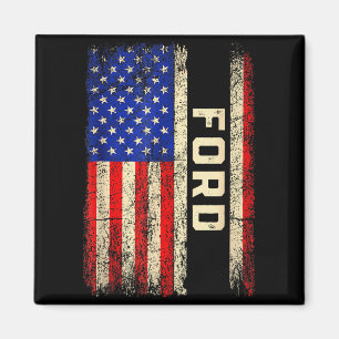 Ford Last Name Shirt Ford Name American Flag Magnet