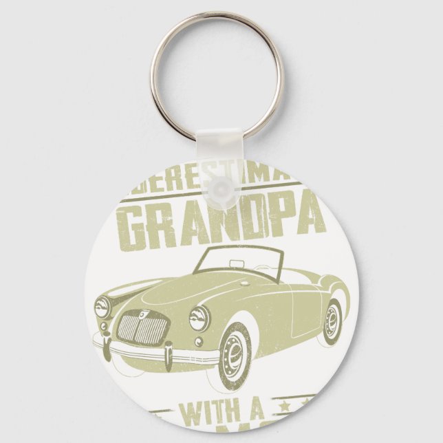 Ford Mustang Lover Gift - Never Underestimate A Gr Key Ring (Front)