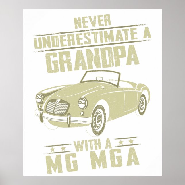 Ford Mustang Lover Gift - Never Underestimate A Gr Poster (Front)