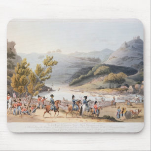 Fording of the River Mondego,engraved by C. Mouse Pad