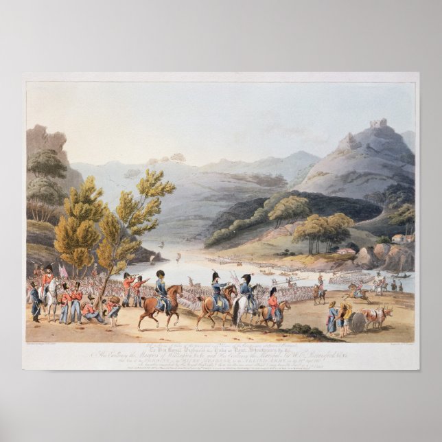 Fording of the River Mondego,engraved by C. Poster (Front)